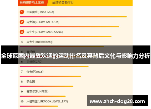 全球范围内最受欢迎的运动排名及其背后文化与影响力分析